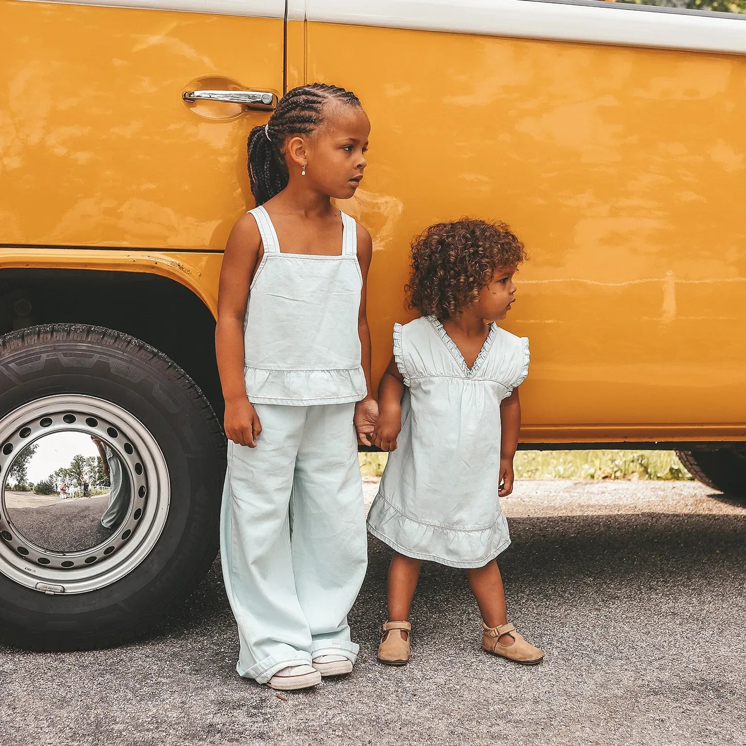 Chambray Ruffle Singlet Sunlit Blue - Your Wishes