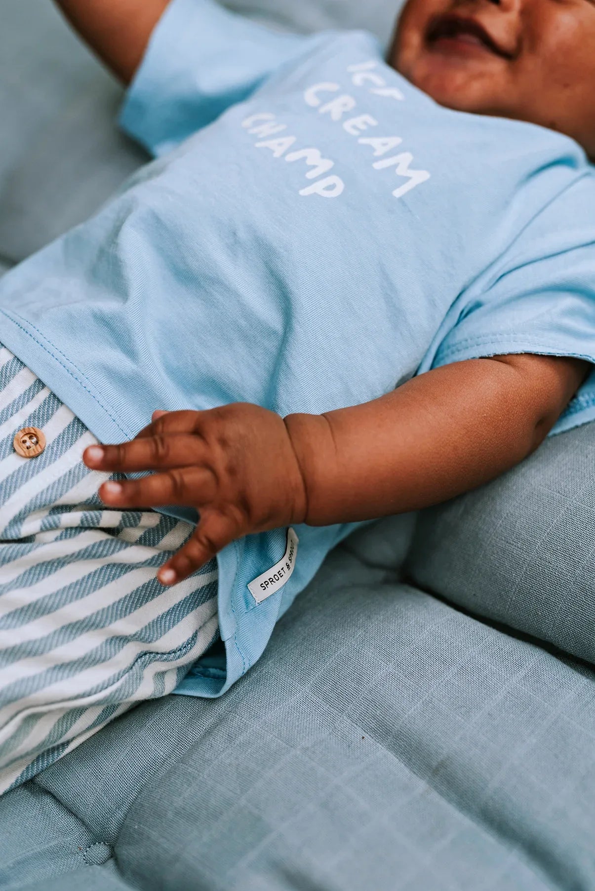 Baby T-shirt Ice Cream Forever Blue - Sproet & Sprout