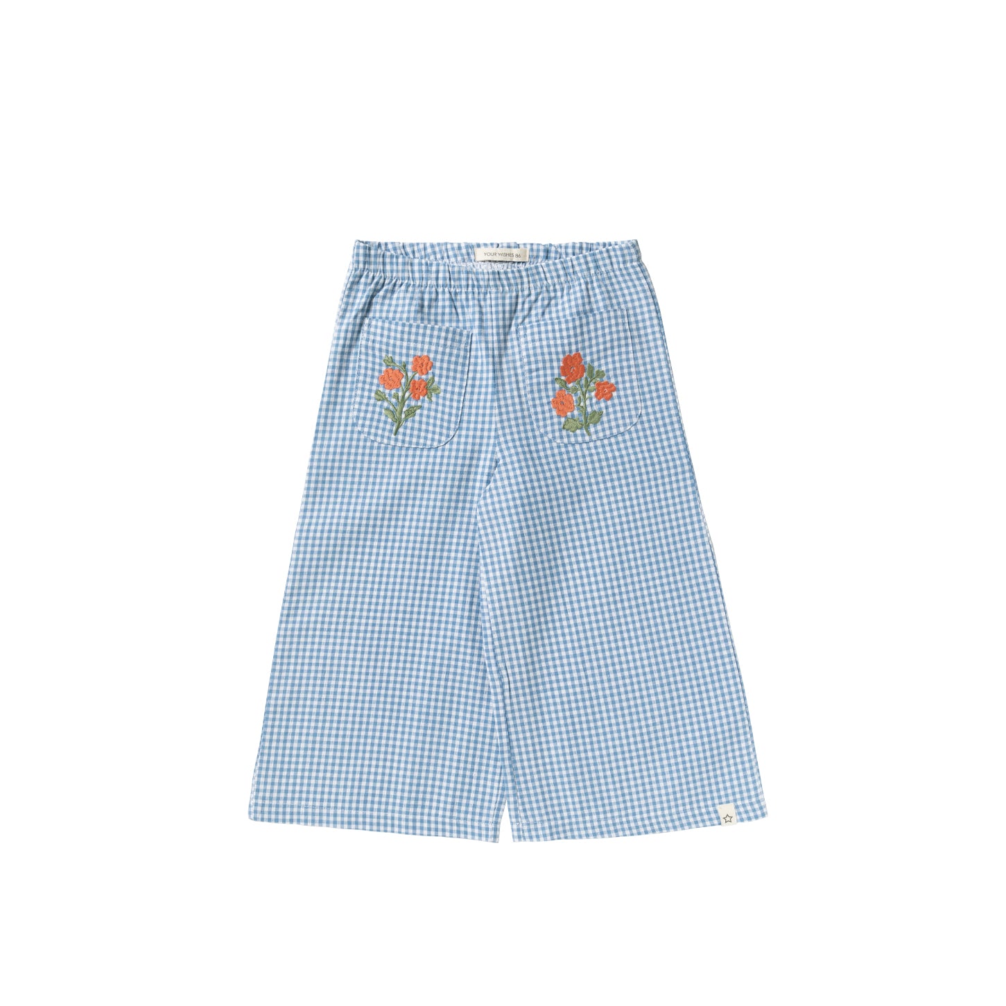 Vichy Blue Wide Leg Pants Allure