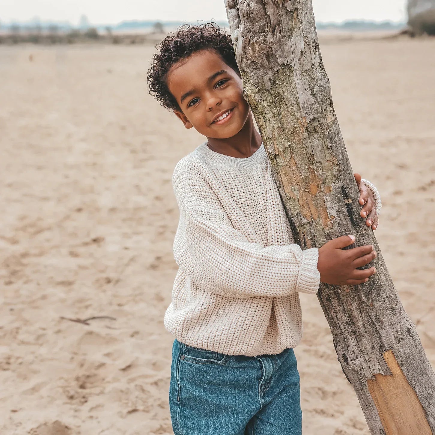 Knit Chunky Sweater Sand - KDkes