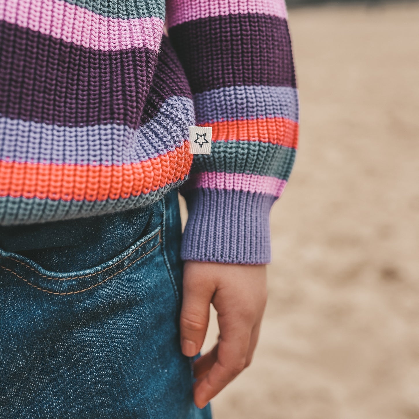 Stripe Knit Chunky Sweater Daybreak