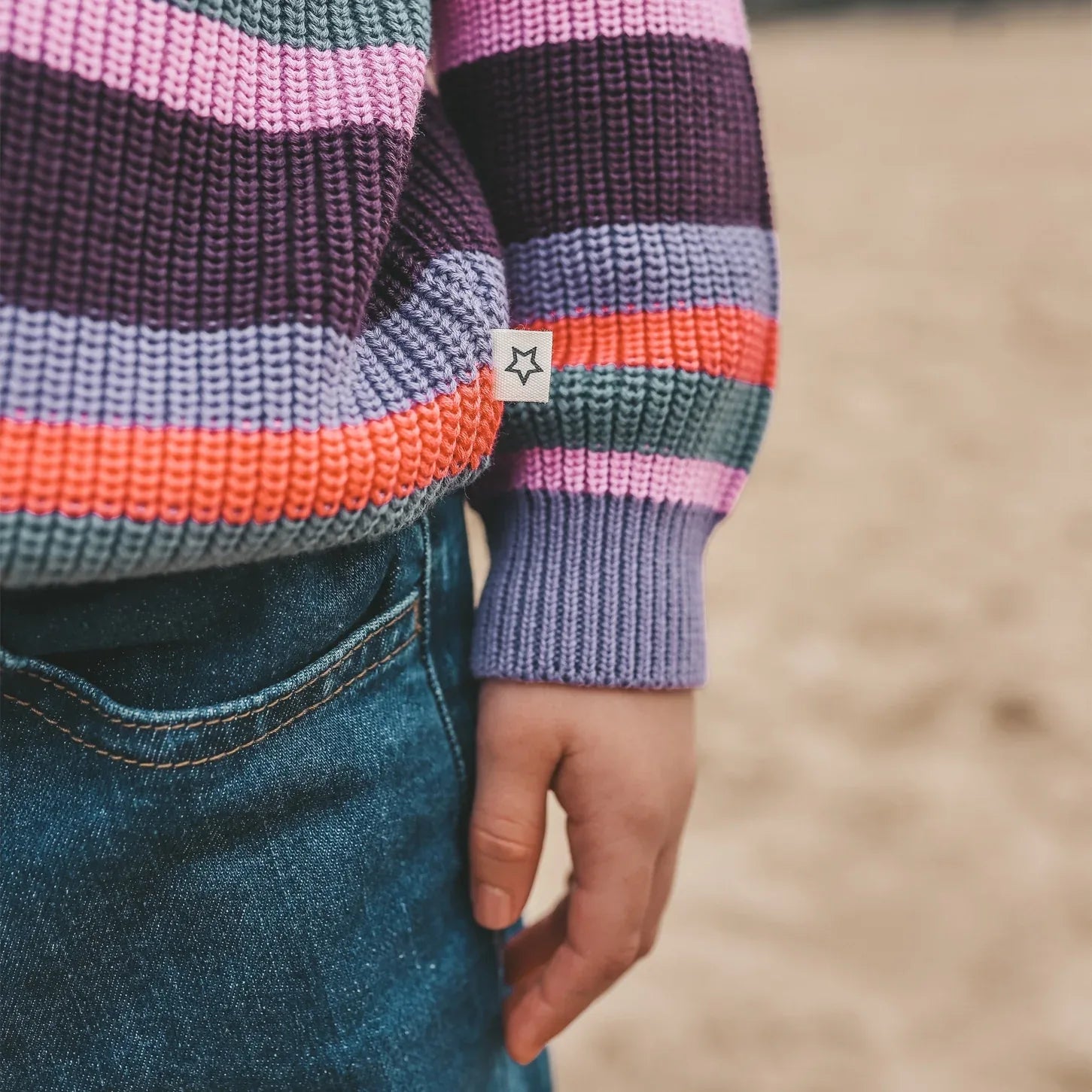 Stripe Knit Chunky Sweater Daybreak - KDkes