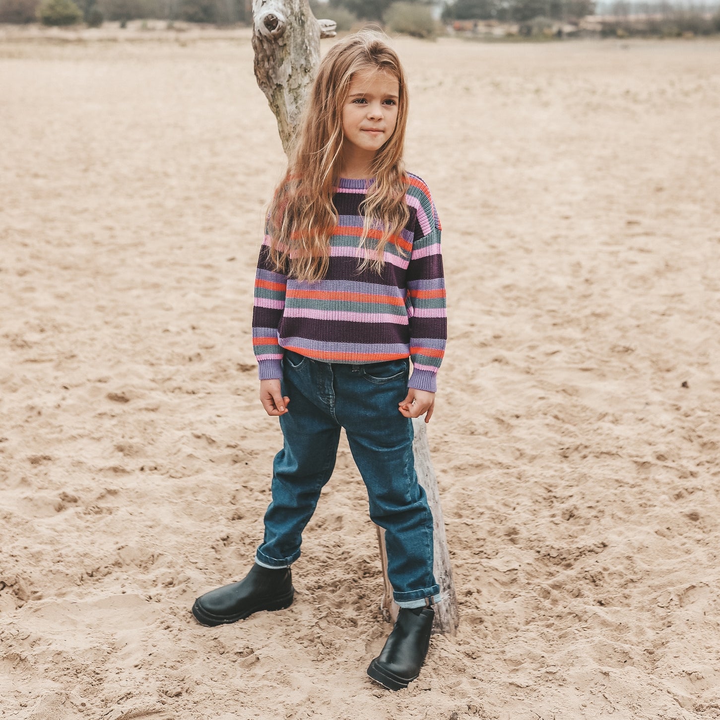 Stripe Knit Chunky Sweater Daybreak