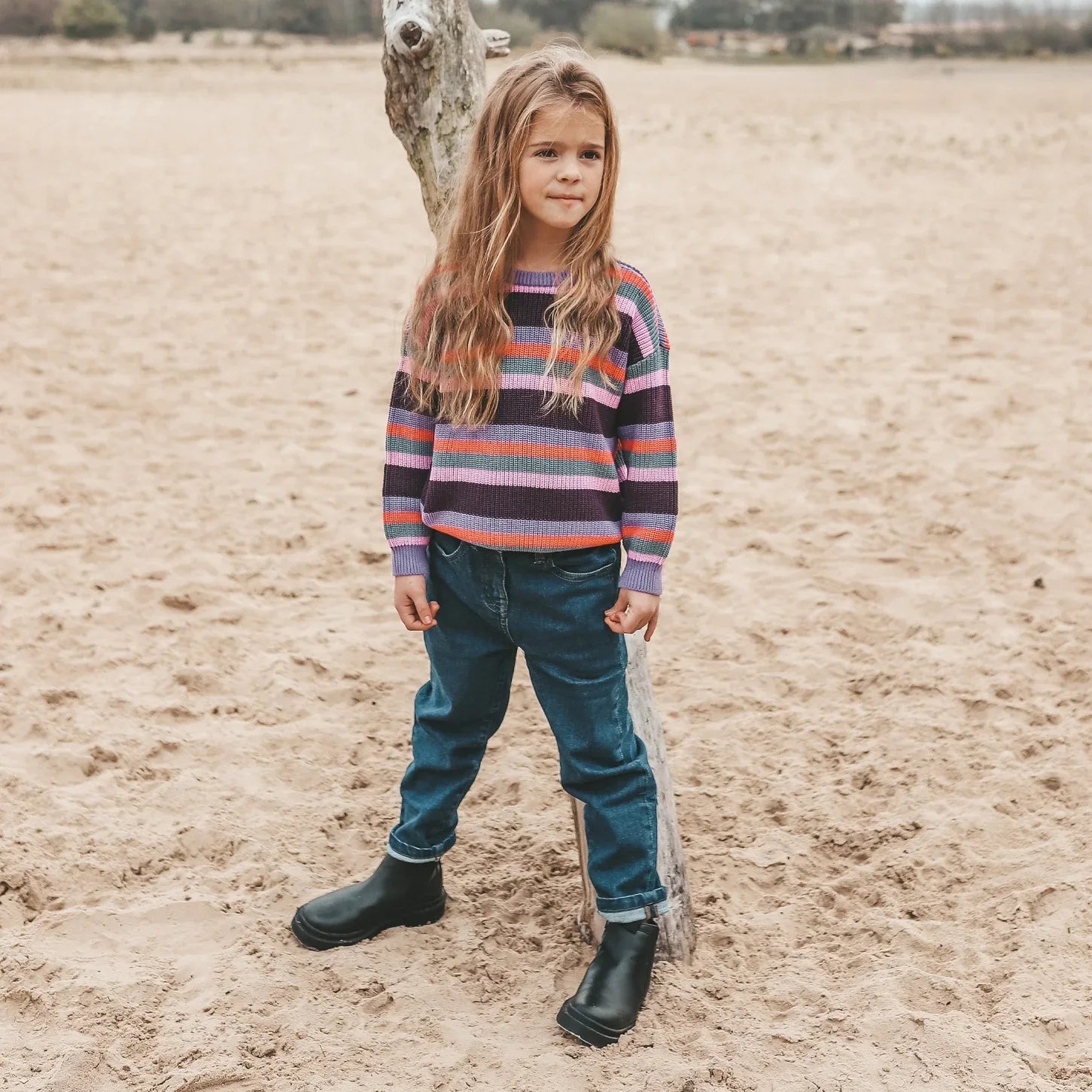 Stripe Knit Chunky Sweater Daybreak - KDkes