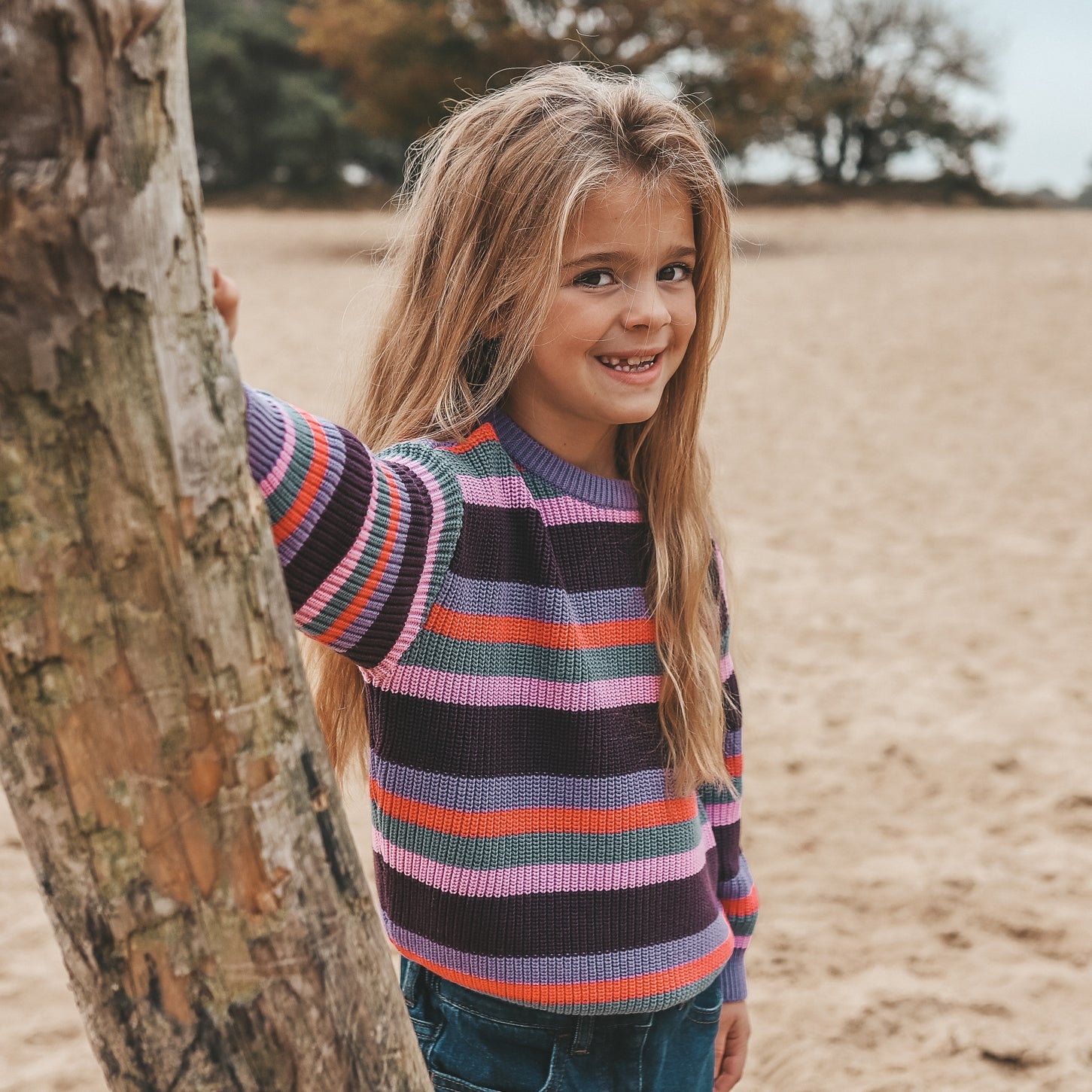 Stripe Knit Chunky Sweater Daybreak