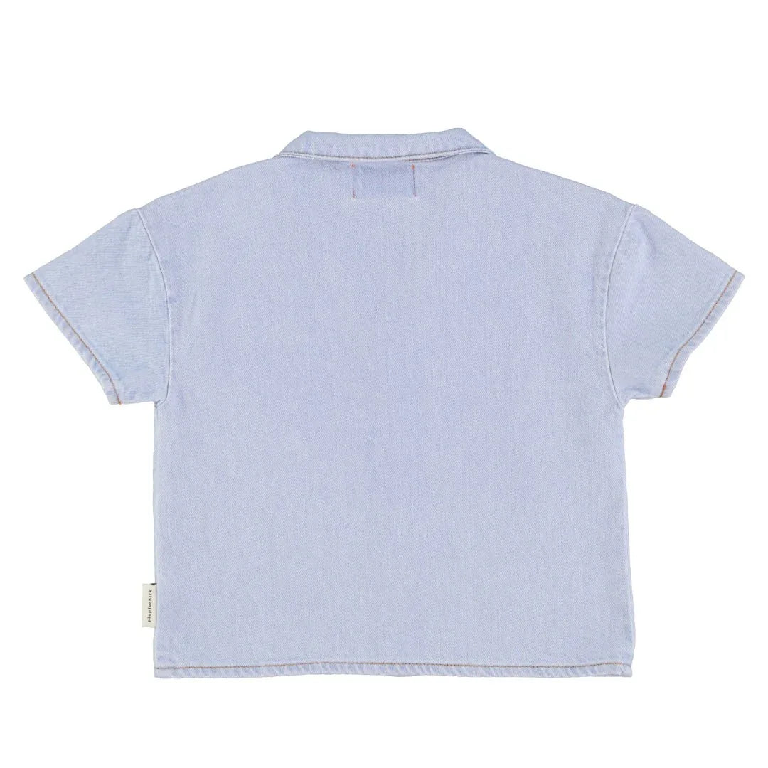 Hawaiian Shirt Light Blue Soft Denim - Piupiuchick
