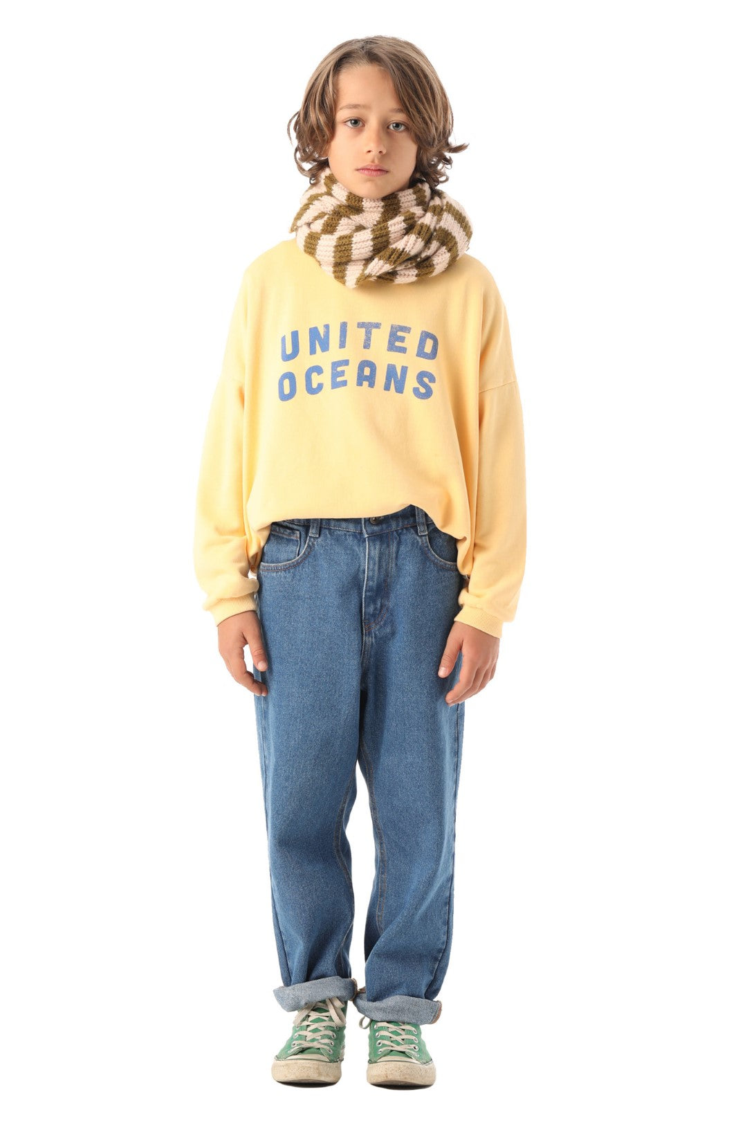 Unisex Denim Trousers Washed Navy Denim