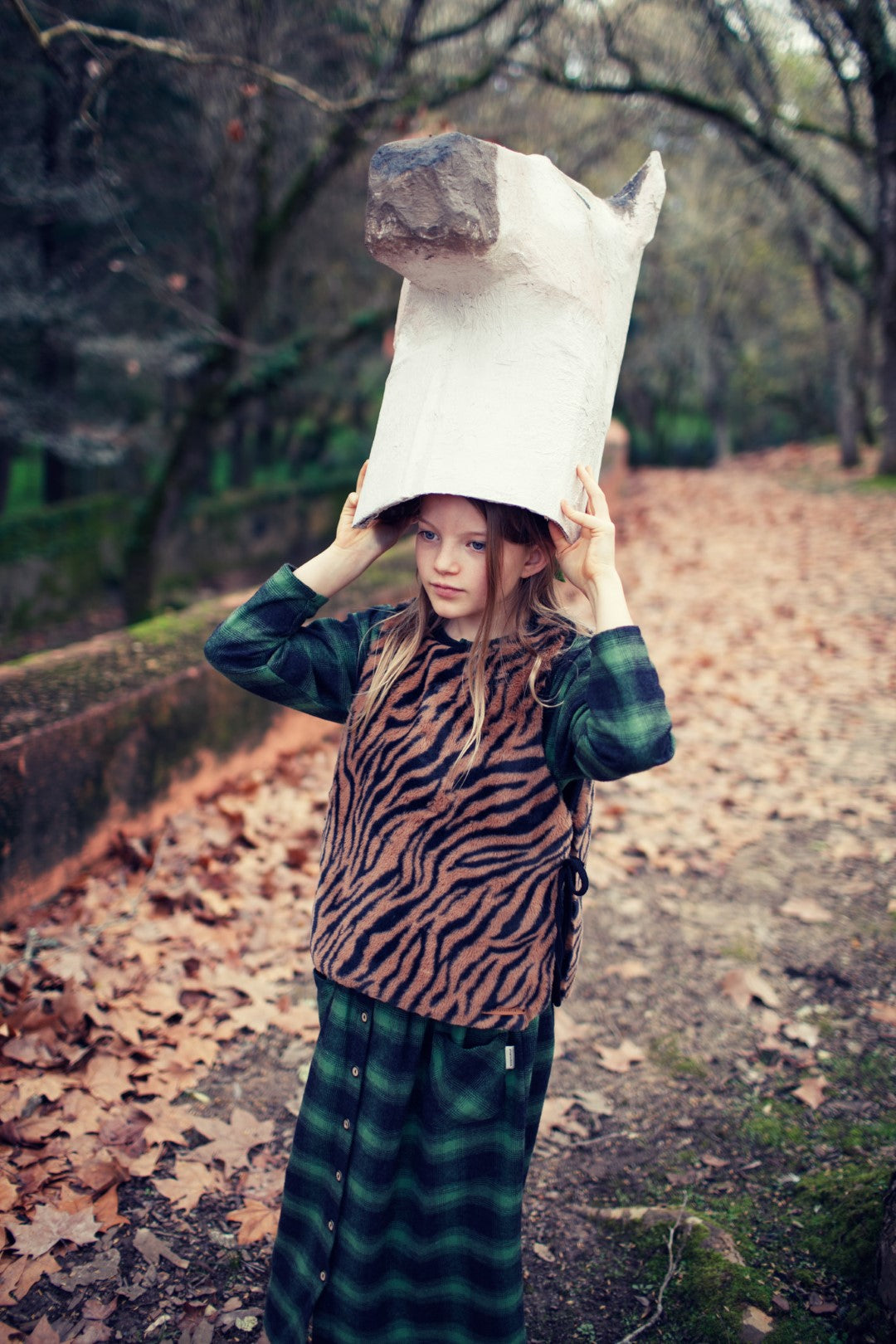 Flannel Blouse Green & Black Checkered