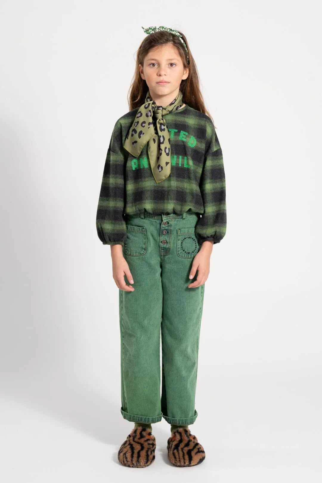 Flannel Blouse Green & Black Checkered - KDkes