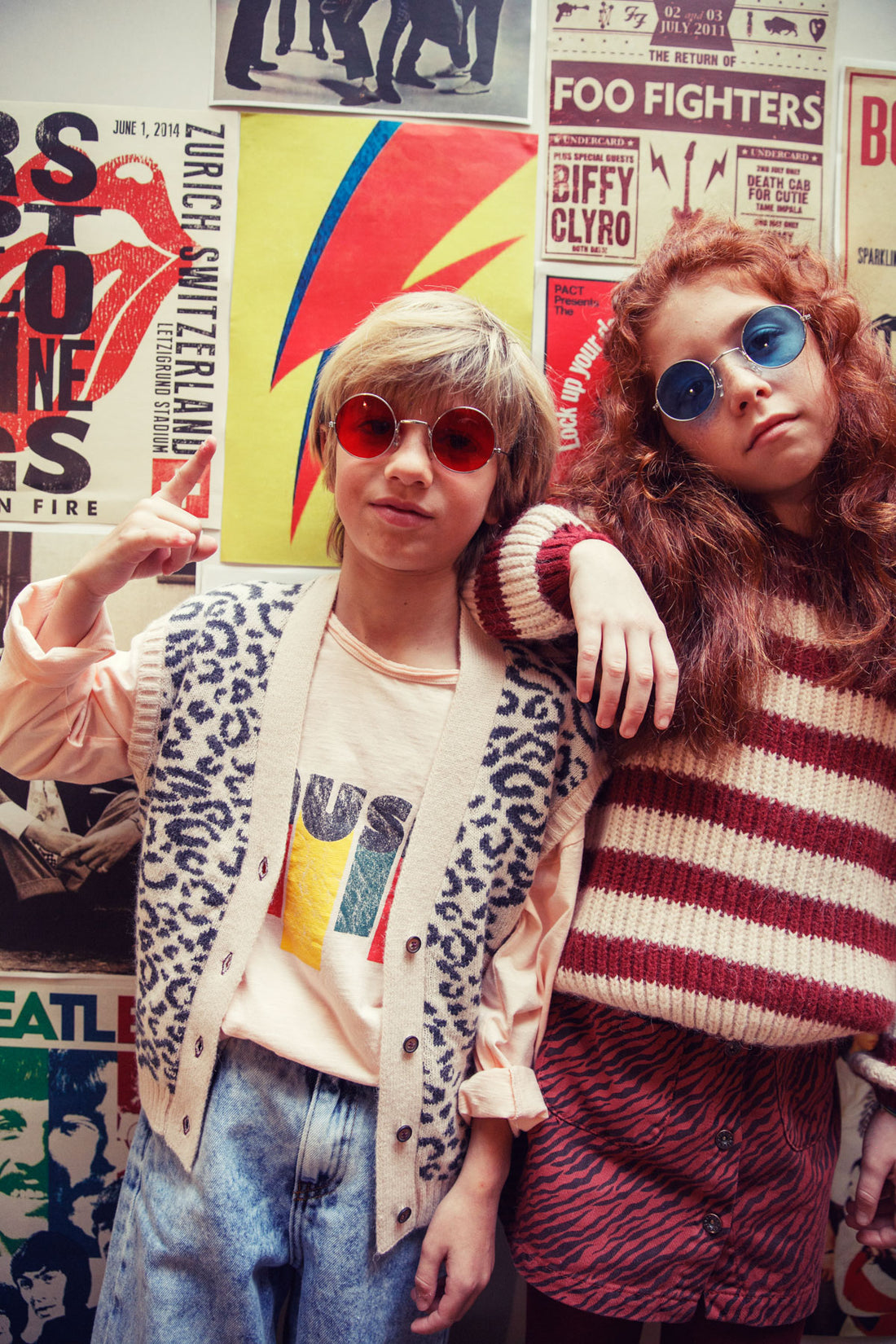 Unisex Trousers Washed Blue Denim