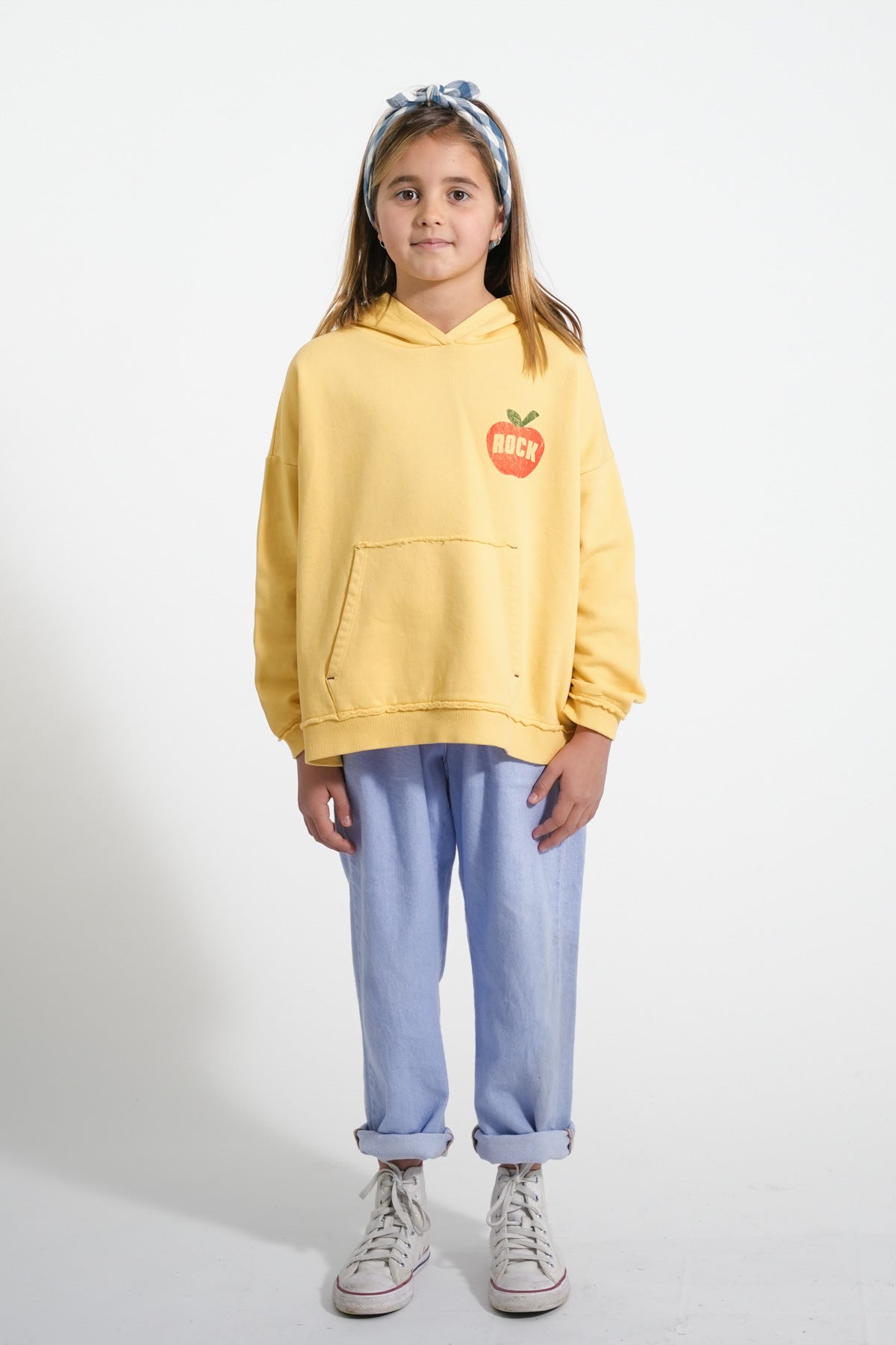 Hoodie Yellow With On Stage Print