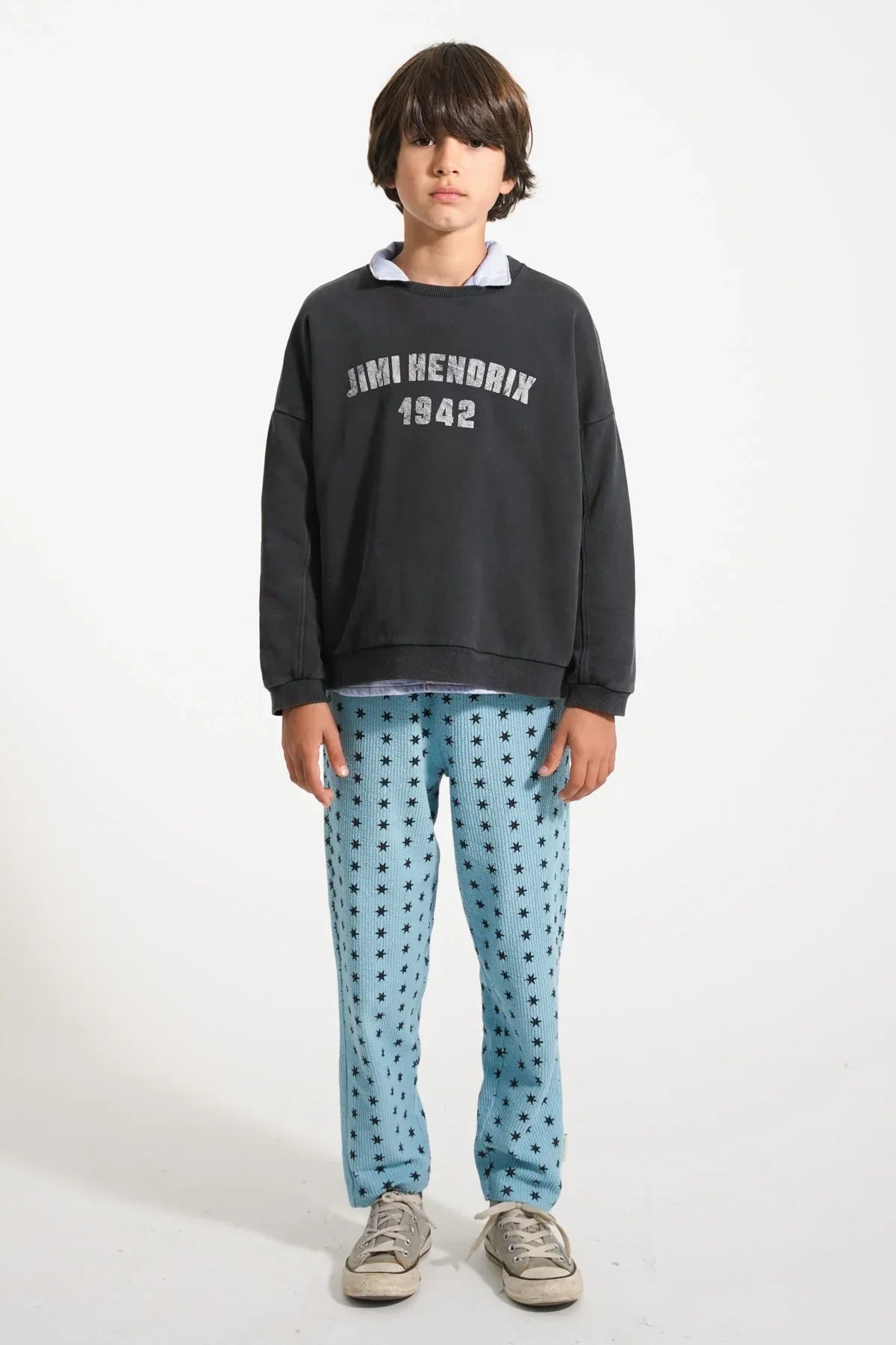 Sweatshirt Faded Black With Jimi Hendrix Print - Piupiuchick