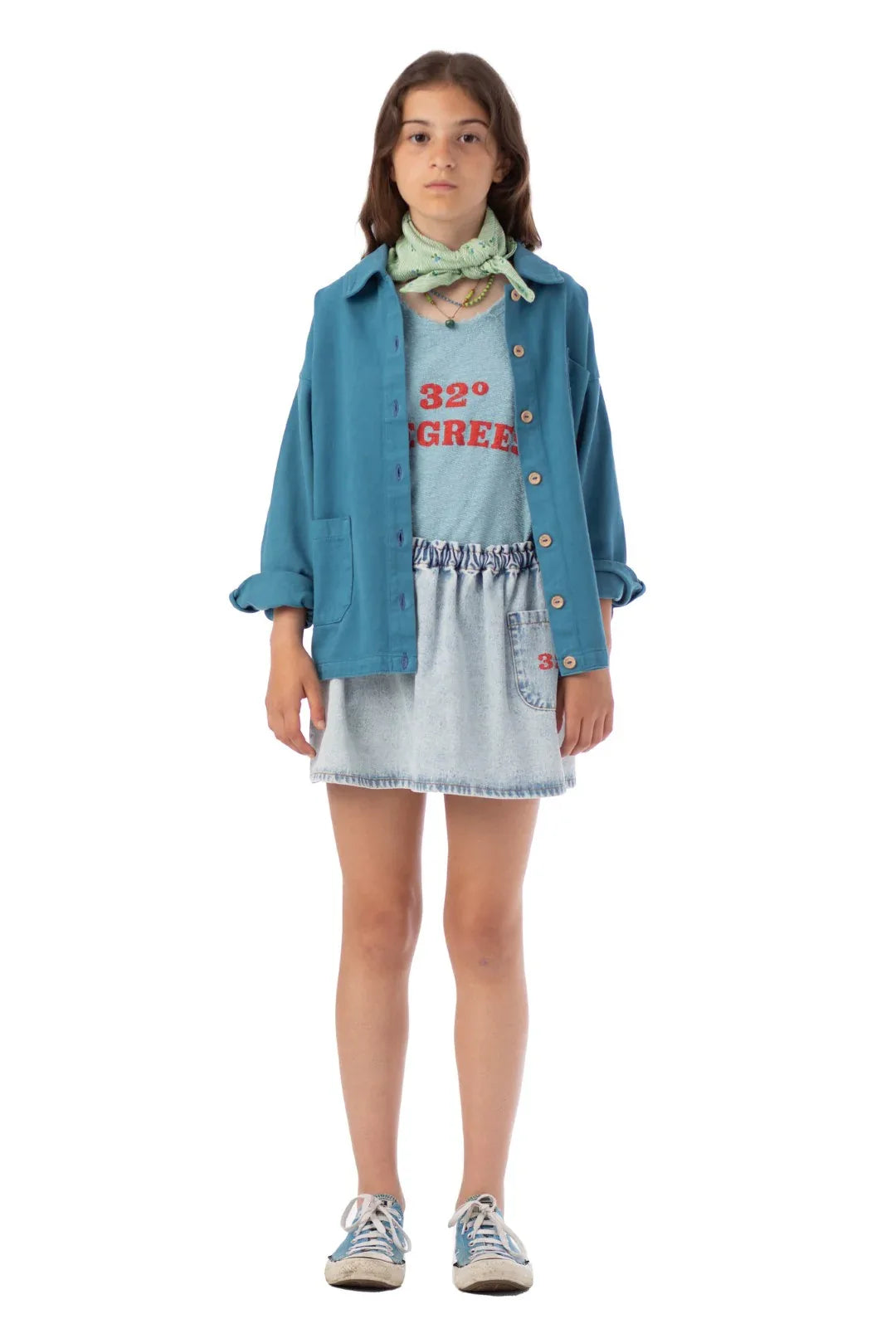 Sleeveless T-shirt Blue 32 Degrees Print - Piupiuchick