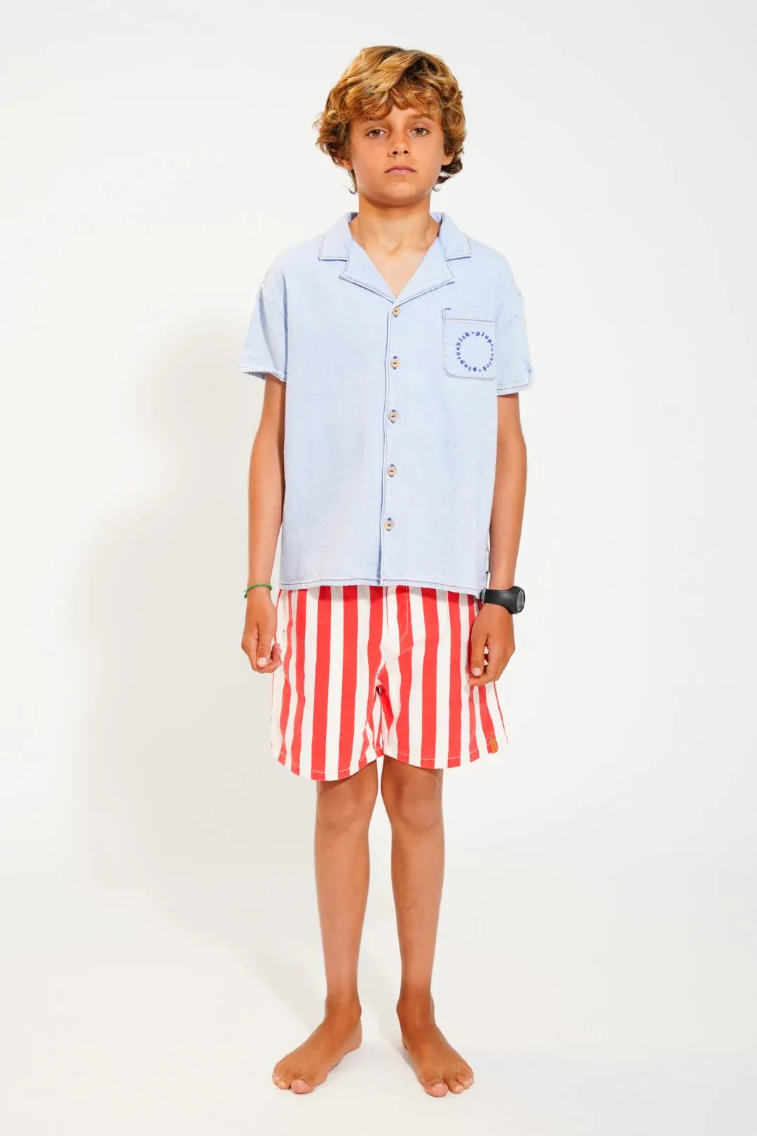 Hawaiian Shirt Light Blue Soft Denim - Piupiuchick