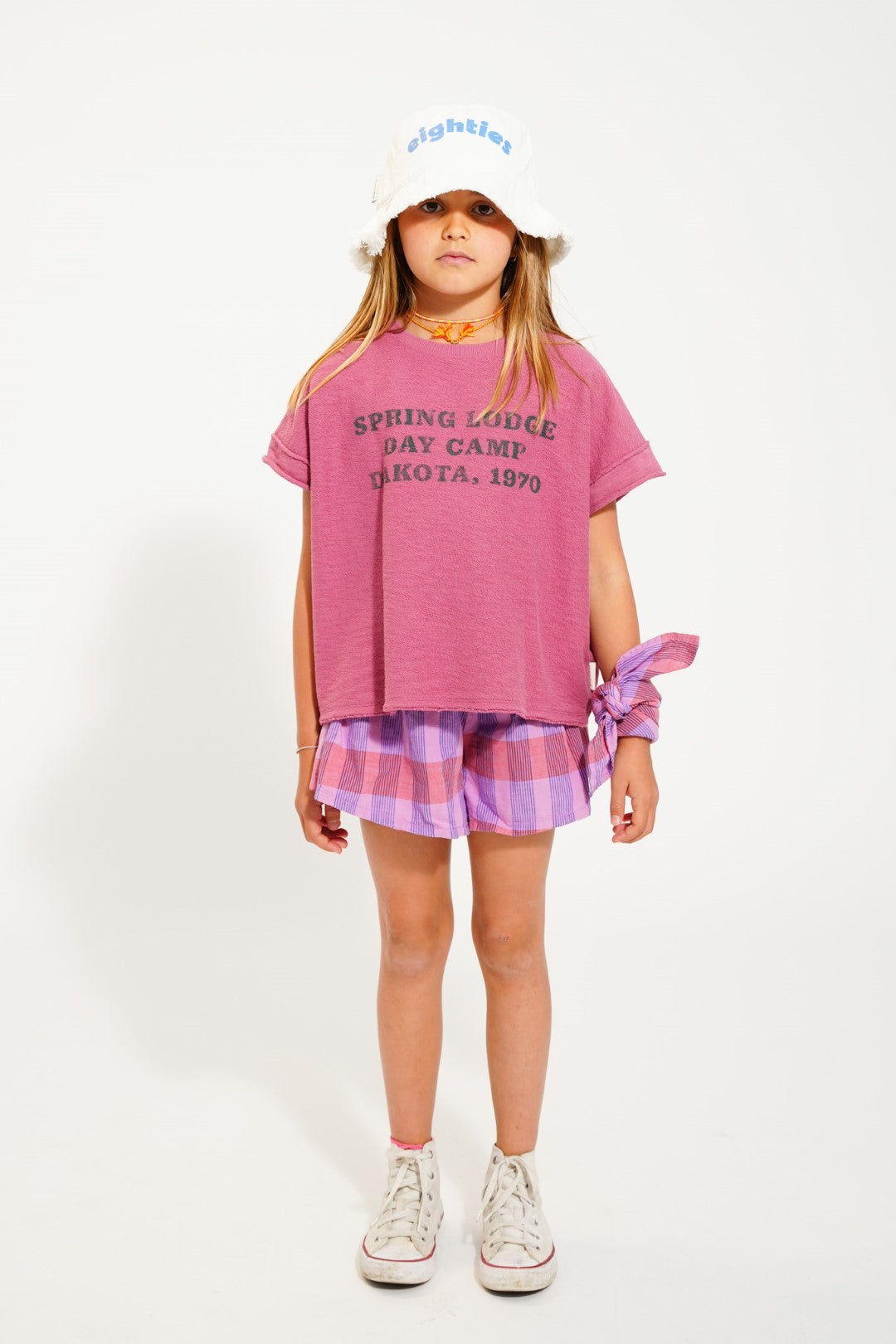 T-Shirt Aubergine With Spring Lodge Print