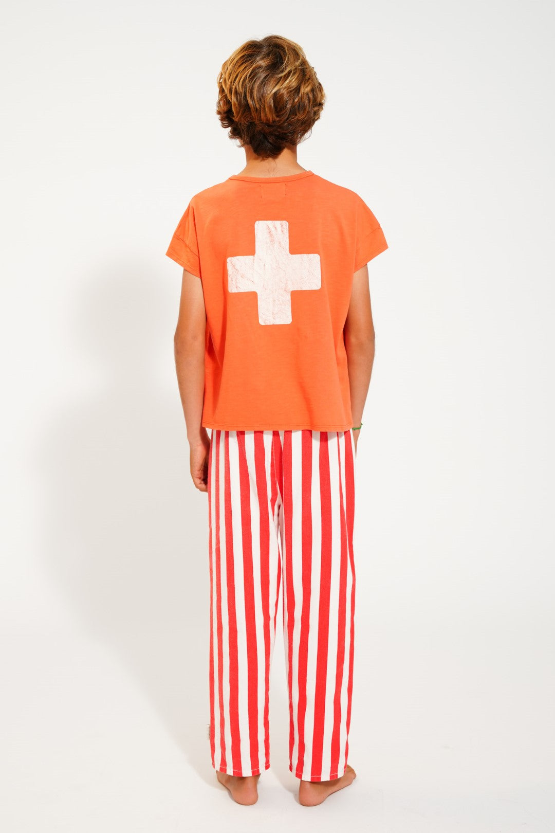 T-Shirt Orange With First Aid Print