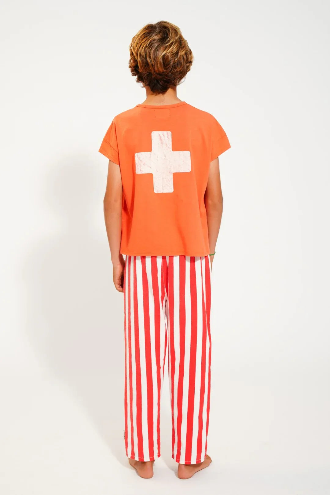 T-Shirt Orange With First Aid Print - Piupiuchick