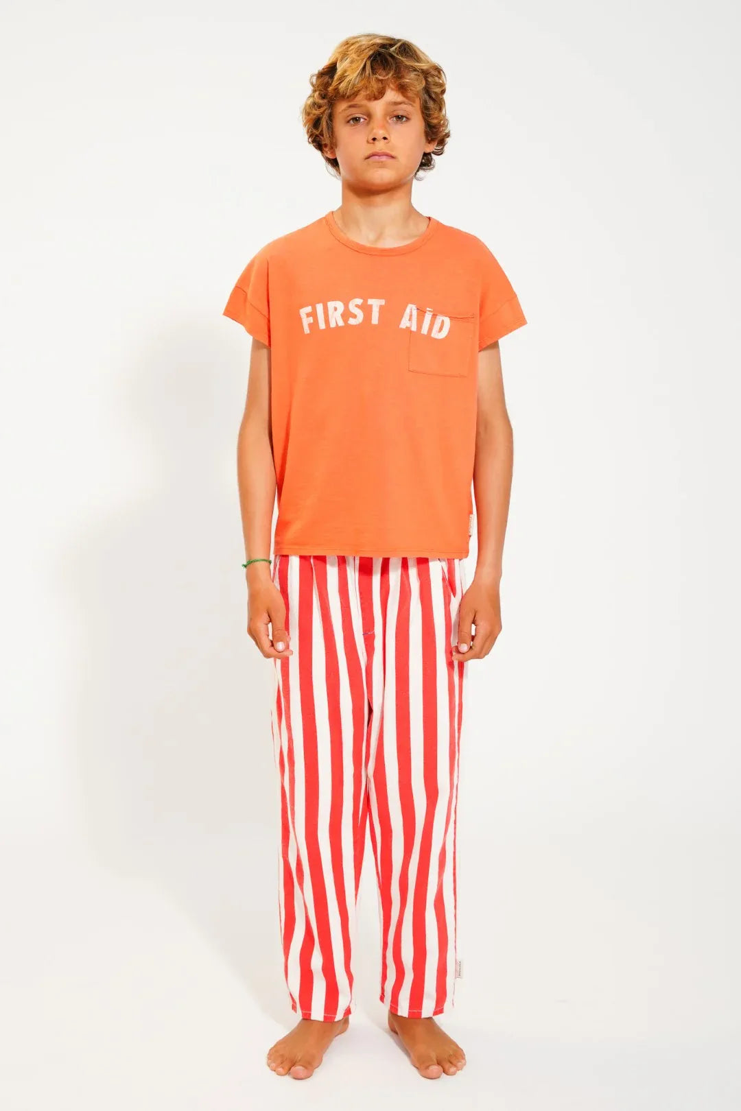 T-Shirt Orange With First Aid Print - Piupiuchick