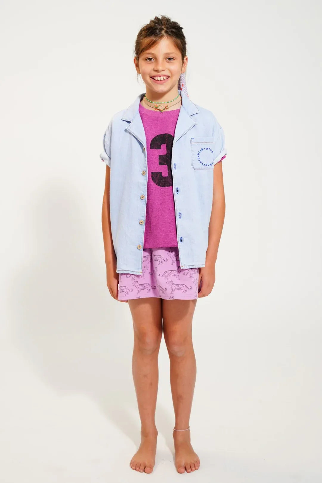 Hawaiian Shirt Light Blue Soft Denim - Piupiuchick