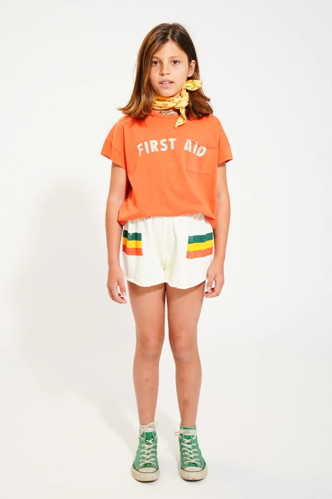 T-Shirt Orange With First Aid Print - Piupiuchick