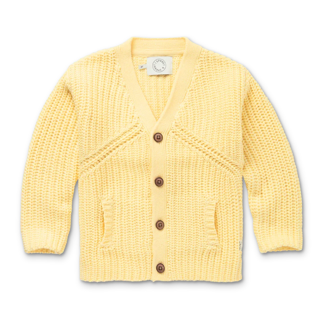 Knitted Cardigan Yellow Mellow - KDkes