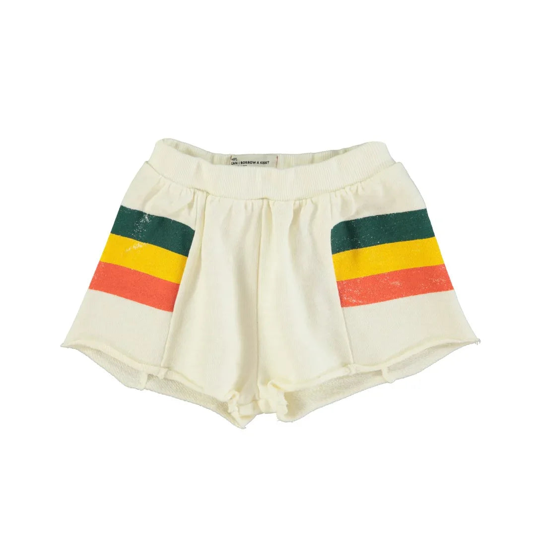 Shorts Ecru With Multicolor Stripes - Piupiuchick
