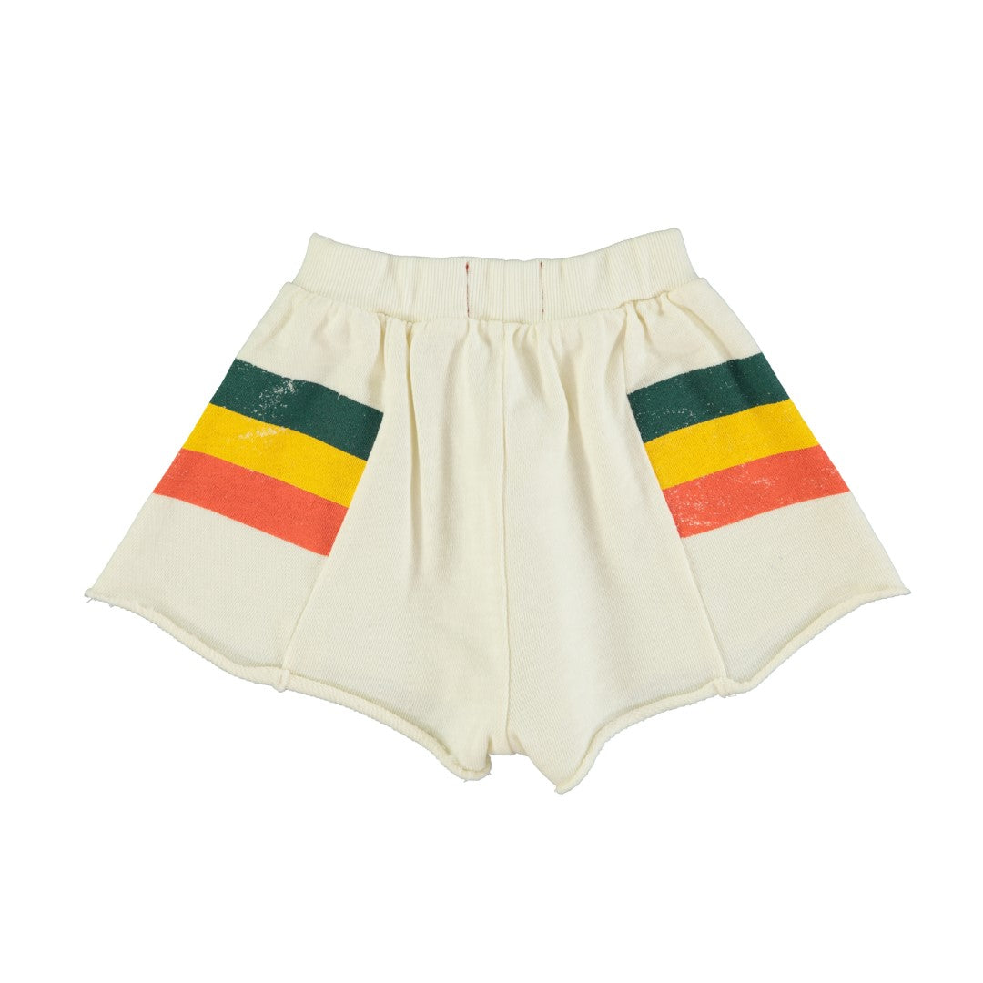 Shorts Ecru With Multicolor Stripes