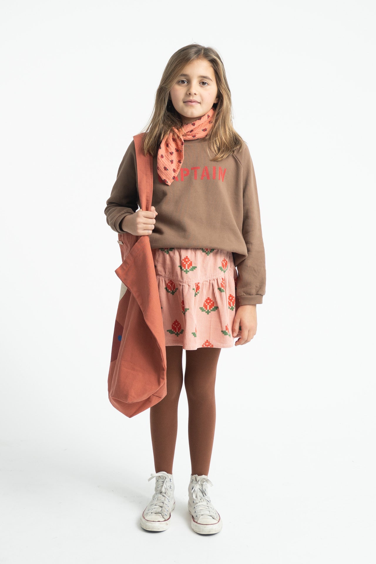 Short Skirt Pink With Big Flowers