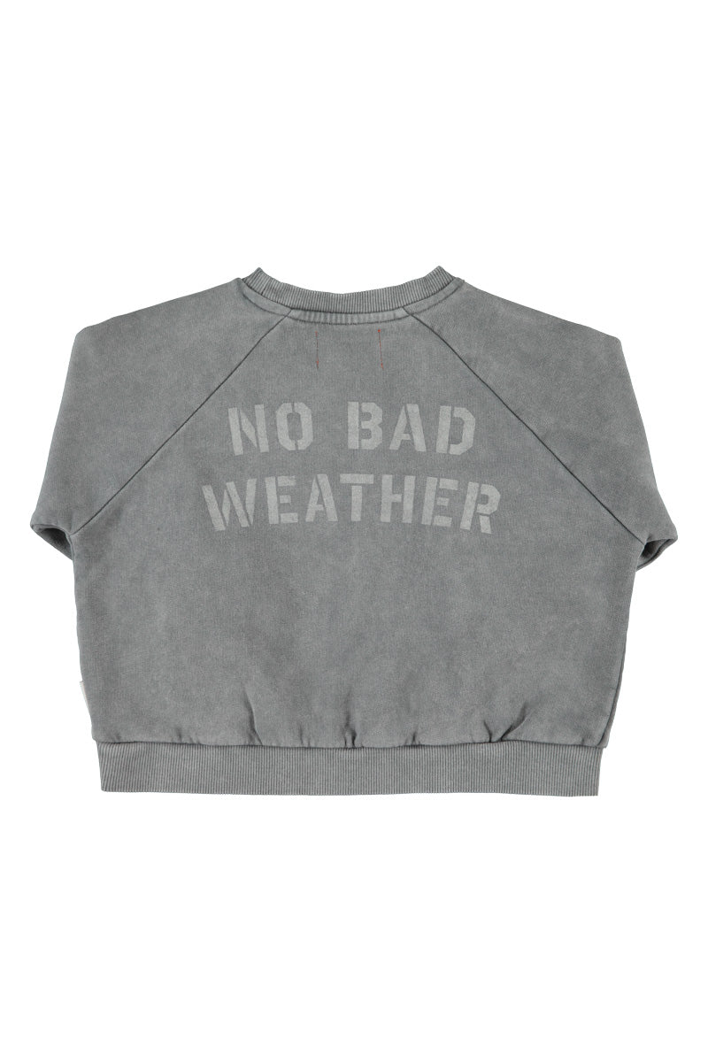 Sweatshirt Grey With Sun And Cloud Print