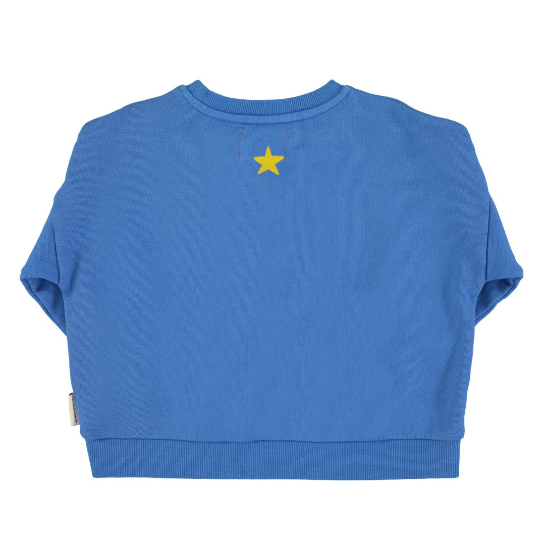 Sweatshirt Blue With Fantastic Print
