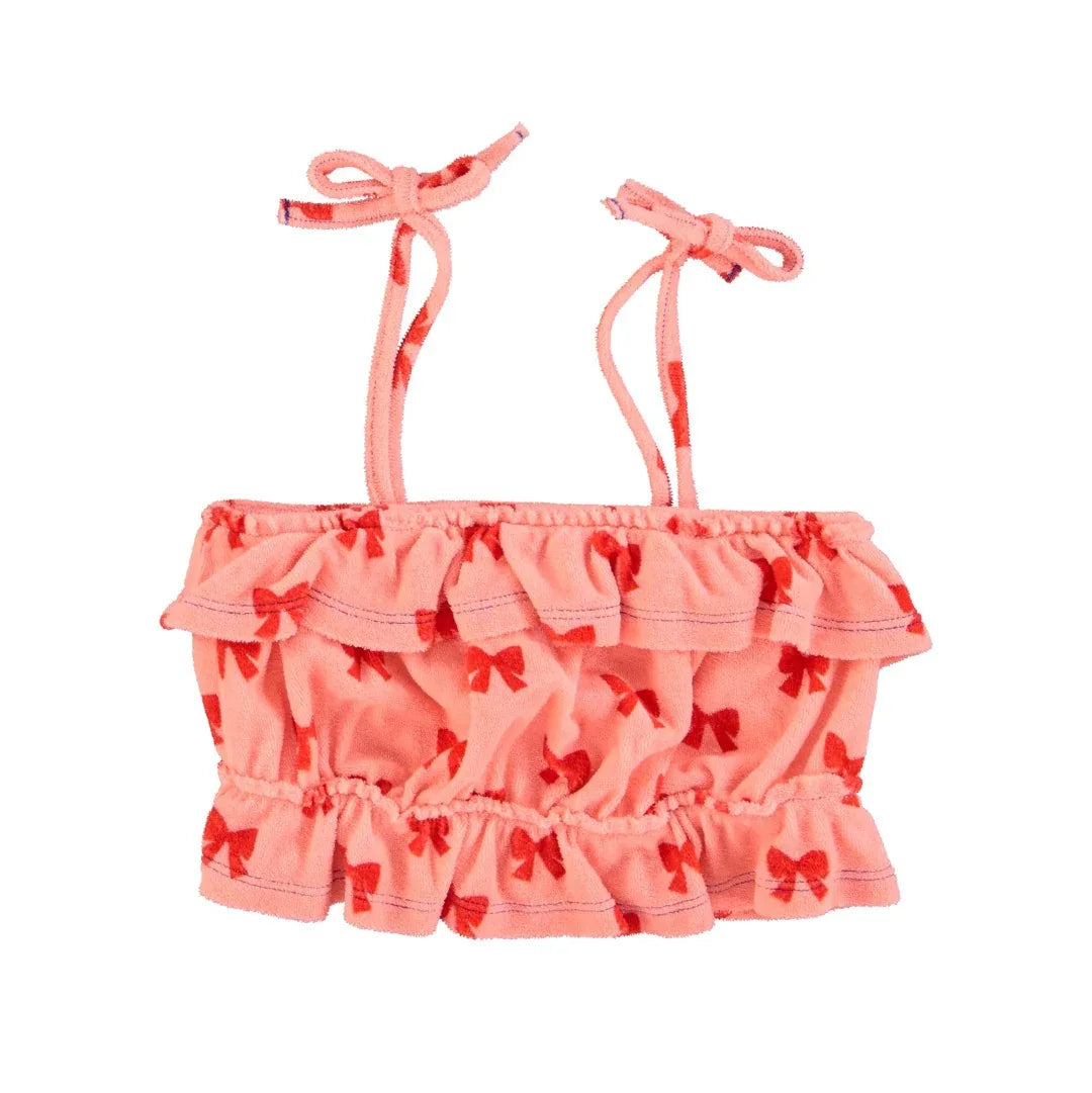 Top With Straps Pink With Red Bows - Piupiuchick
