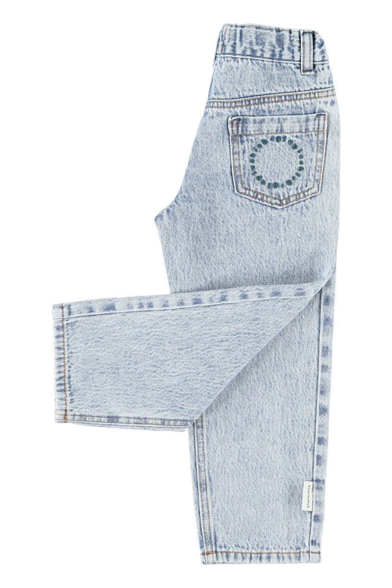 Unisex Trousers Fadded Light Blue Denim
