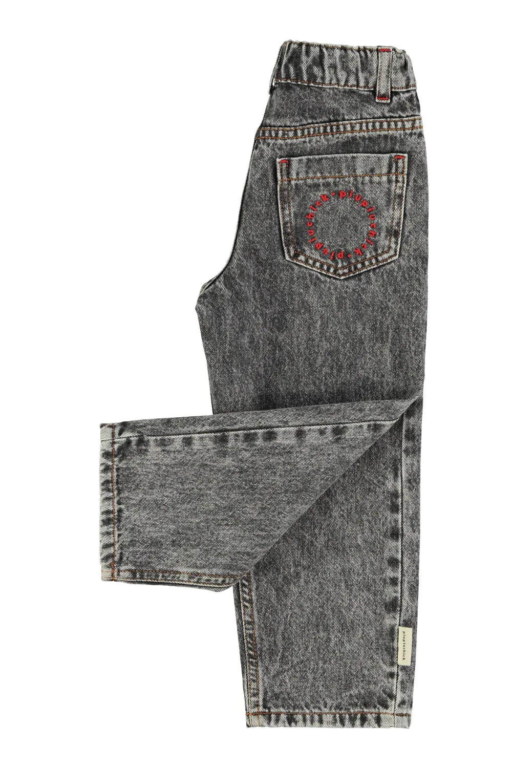 Unisex Trousers Washed Black Denim - Piupiuchick