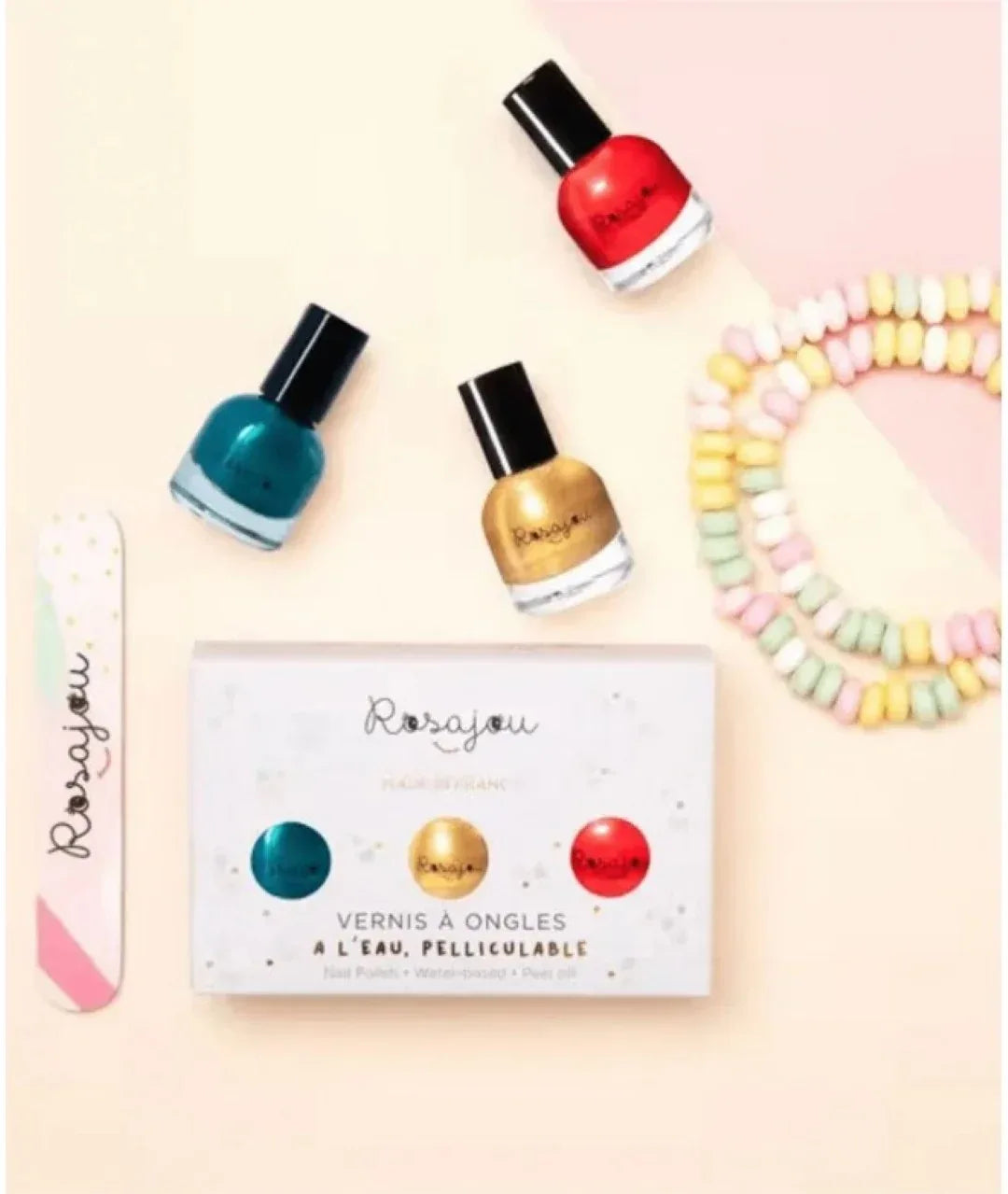 Set 3x Nagellak Met Vijl Madame x Paon x Chéri - Rosajou