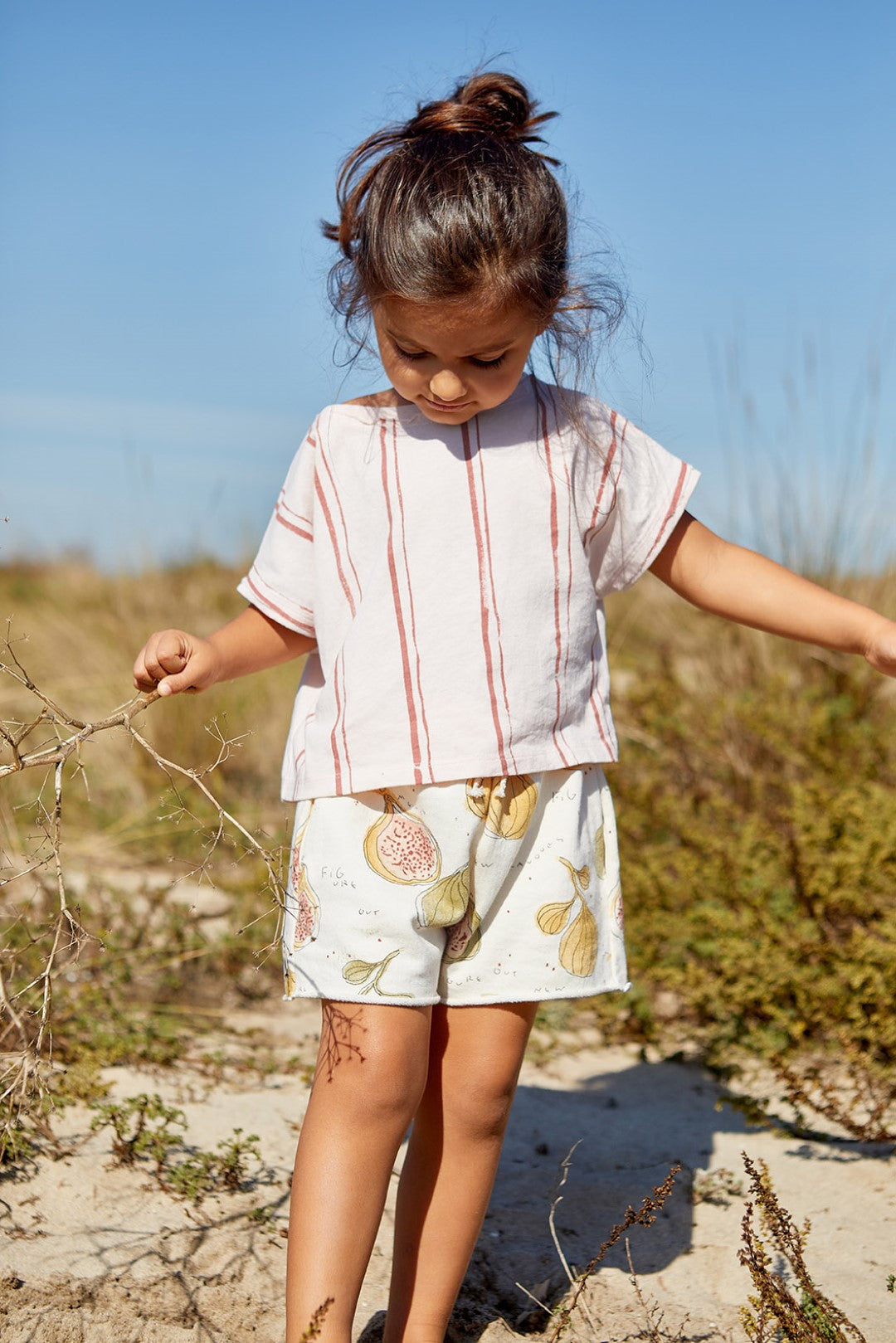 Printed Fleece Shorts Karité Figs Print