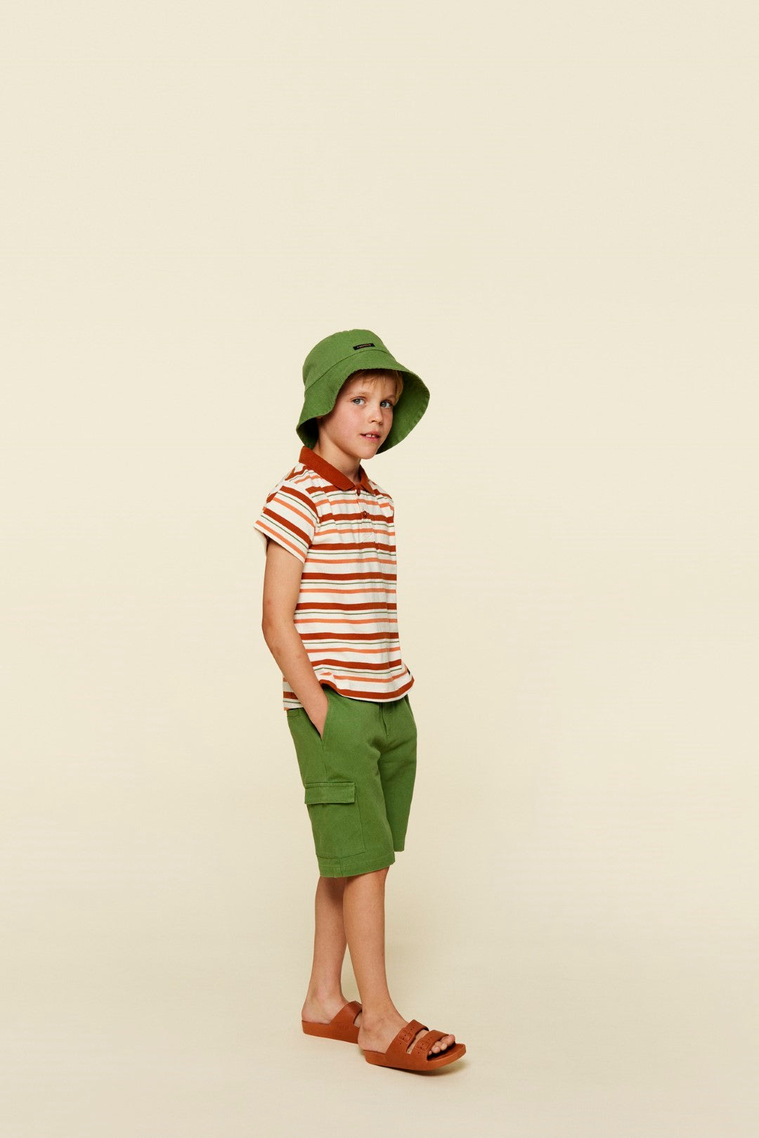 Sigurdo Polo Umber Stripe Summer