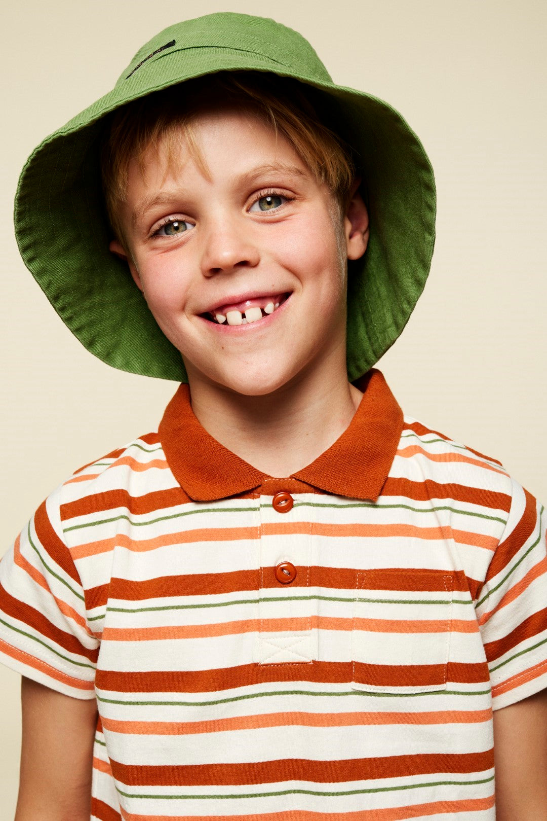 Sigurdo Polo Umber Stripe Summer