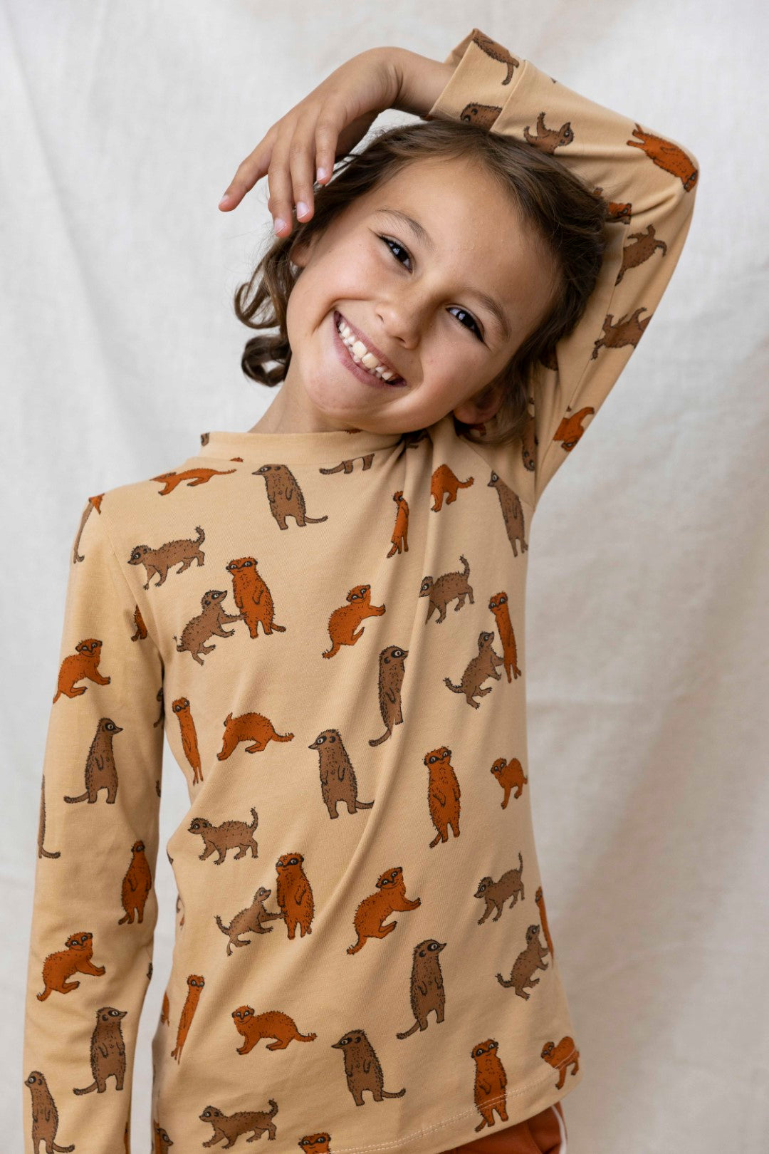 Baby Longsleeve Bas Meerkat AOP