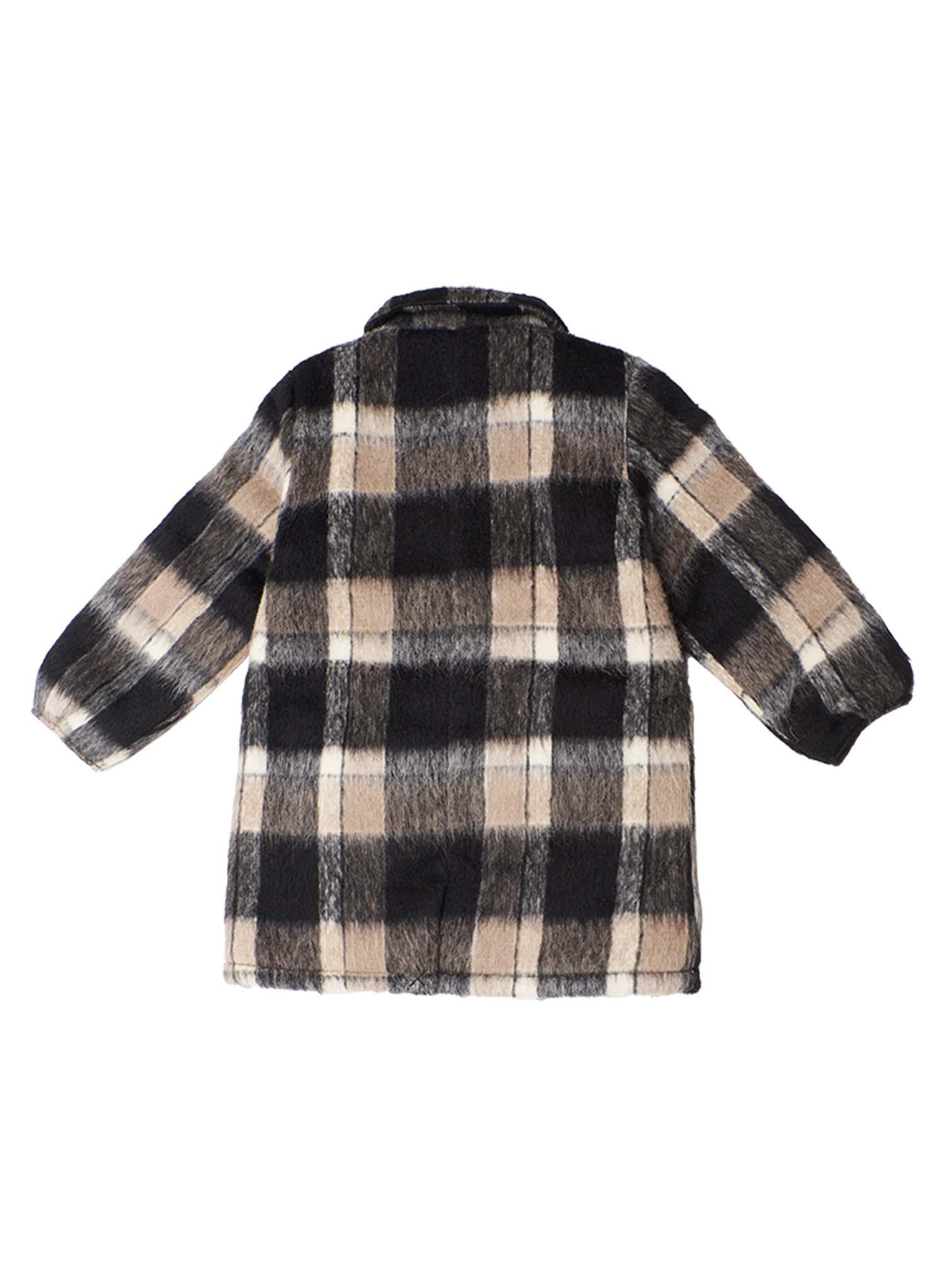 Winter Coat Funk Black Brown Check - Ammehoela