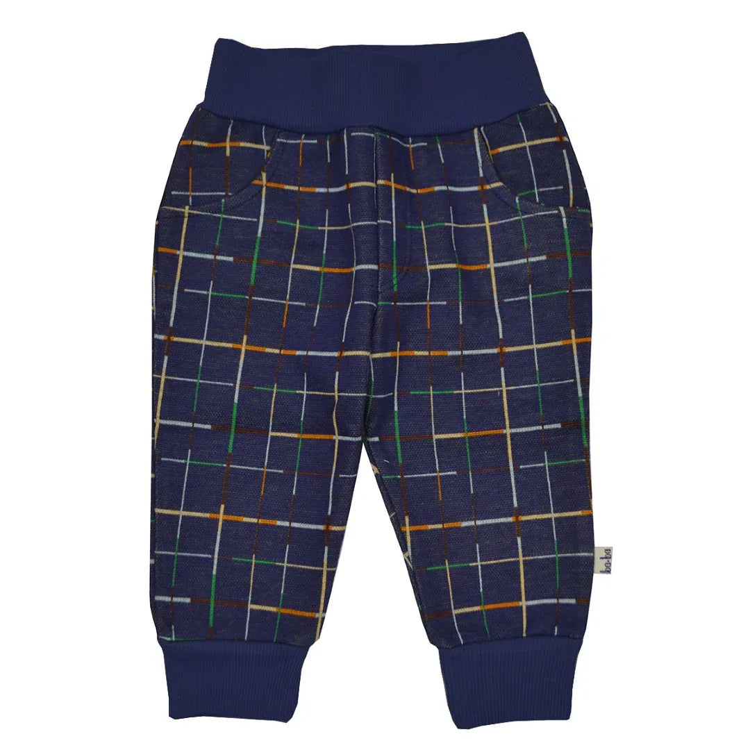 Baby Baggy Jacquard Navy Lines - Baba Kidswear