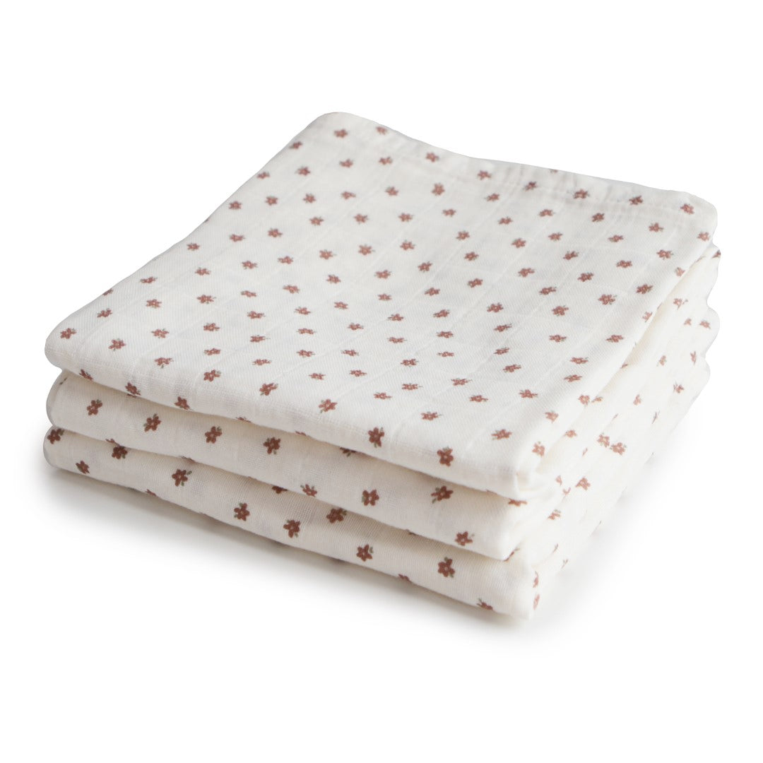 Mushie | Muslin Cloth 3-pack Bloom