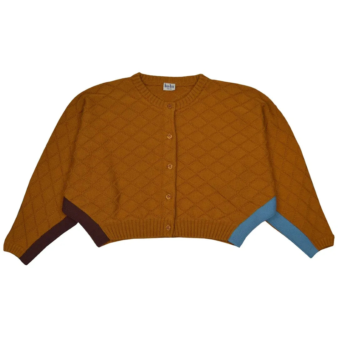 Eve Cardigan Knitwear Sudan Brown - Baba Kidswear