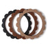 Mushie | Flower Bracelet (3pack) Black/Nat./Caramel