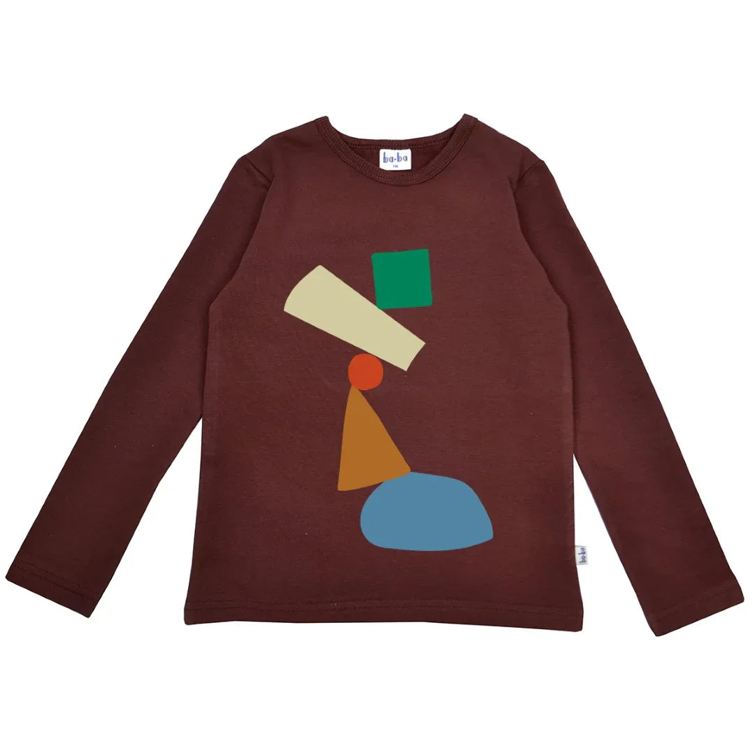 Baby Longsleeve Forms Rum Raisin - Baba Kidswear