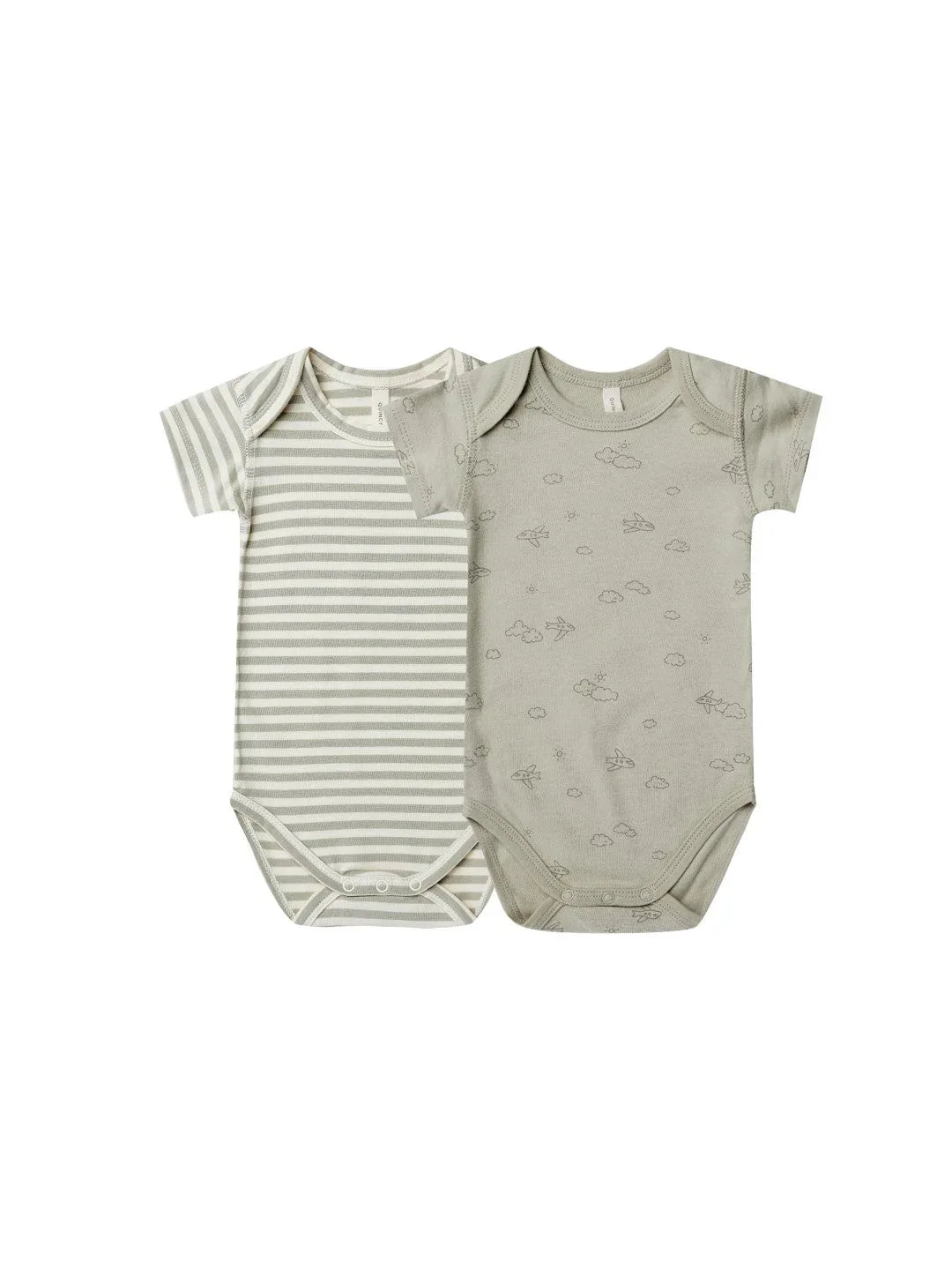 Short Sleeve Bodysuit Airplanes Pistachio - KDkes