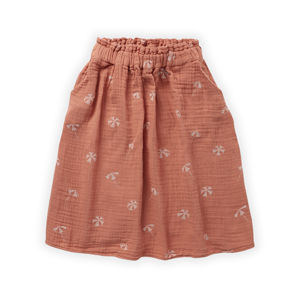 Long Skirt Umbrella Print Café van Sproet & Sprout