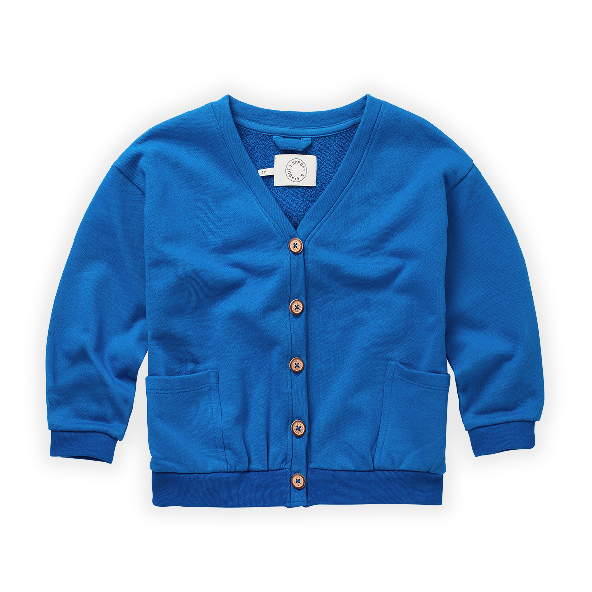 Sweat Cardigan Azzurra Blue van Sproet & Sprout