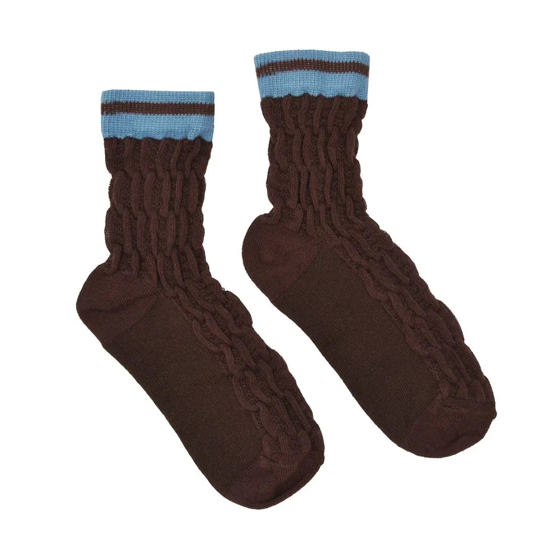 Short Socks Knitwear Rum Raisin - Baba Kidswear