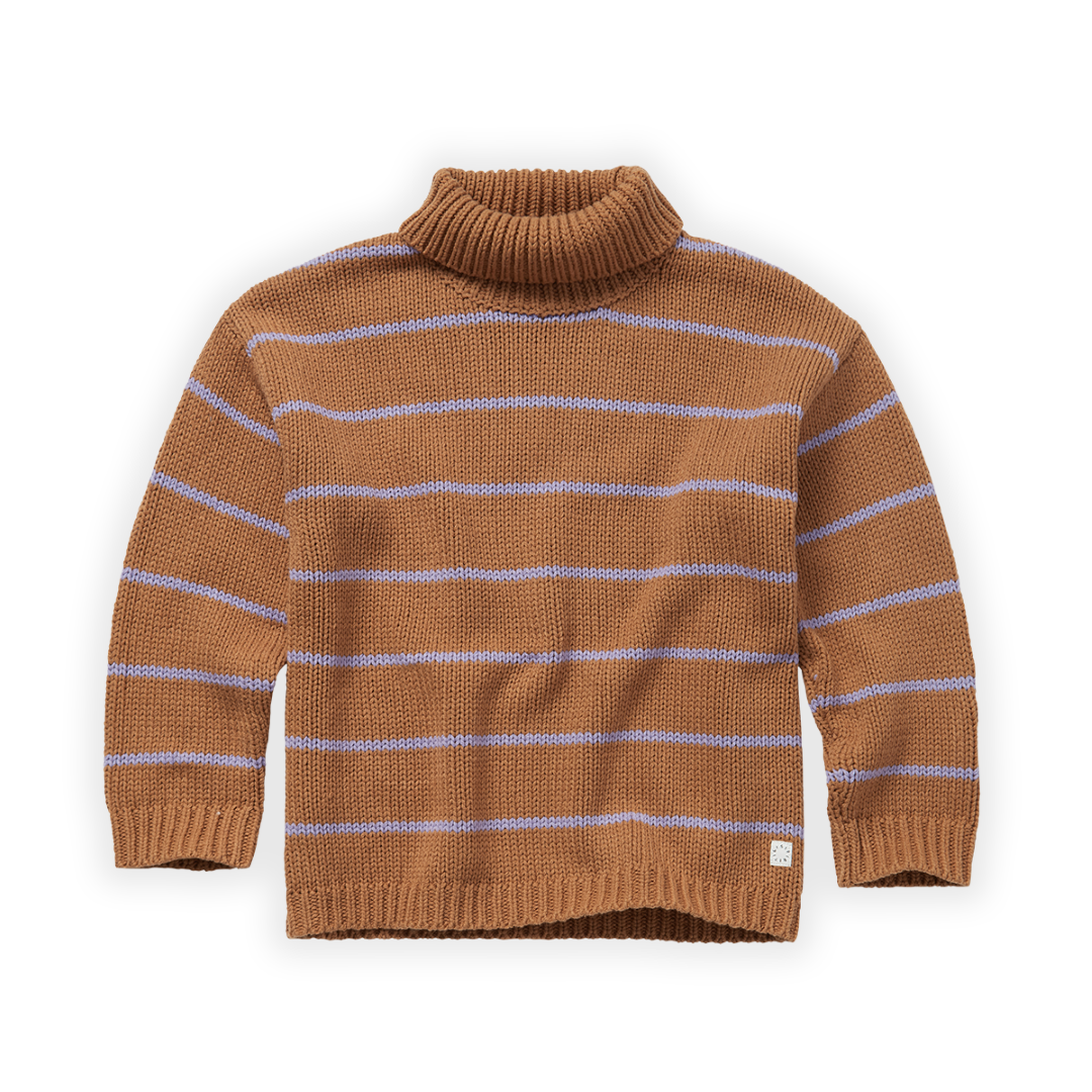 Turtleneck Sweater Stripe Lion van Sproet & Sprout