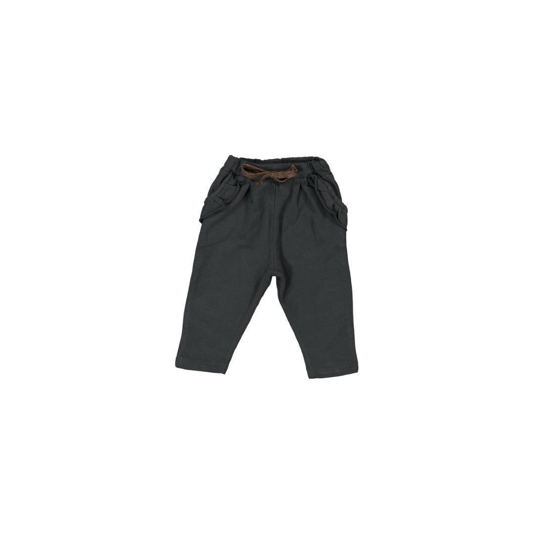 Cotton Fleece Frilly Pants Anthracite van Beans Barcelona